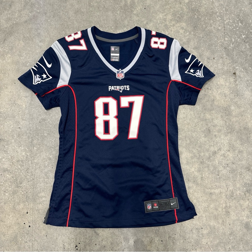 Nike Patriots On Field Home Jersey #87 Rob Gronkowski